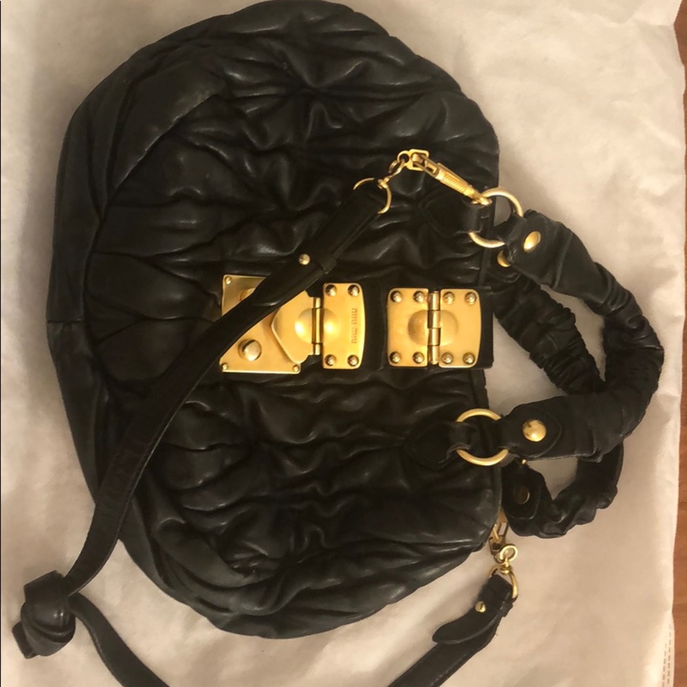 Miu Miu Matelasse black bag